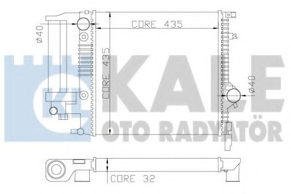 KALE OTO RADYATÖR 349100 Радиатор, охлаждение двигателя для BMW 3 (Бмв 3) KALE OTO RADYATÖR 349100 Радиатор, охлаждение двигателя для BMW 3 (Бмв 3)
