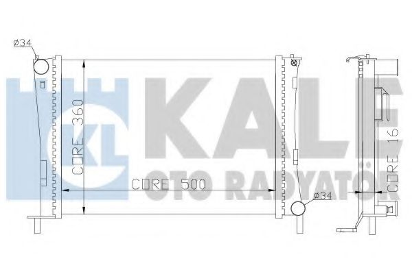 KALE OTO RADYATÖR 349600 Радиатор, охлаждение двигателя для MAZDA 2 (Мазда 2) KALE OTO RADYATÖR 349600 Радиатор, охлаждение двигателя для MAZDA 2 (Мазда 2)