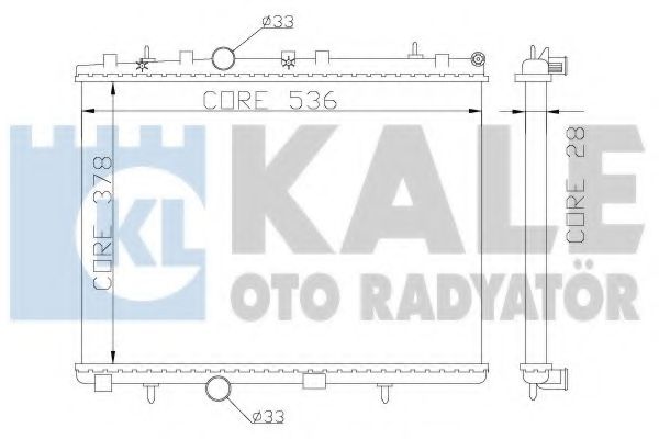 KALE OTO RADYATÖR 352500 Радиатор, охлаждение двигателя для PEUGEOT (Пежо) KALE OTO RADYATÖR 352500 Радиатор, охлаждение двигателя для PEUGEOT (Пежо)