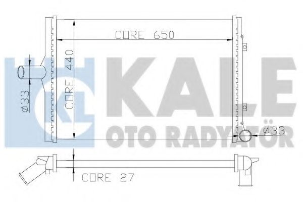 KALE OTO RADYATÖR 353000 Радиатор, охлаждение двигателя для VOLKSWAGEN GOLF VI (Фольксваген Гольф 6) KALE OTO RADYATÖR 353000 Радиатор, охлаждение двигателя для VOLKSWAGEN GOLF VI (Фольксваген Гольф 6)