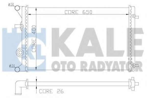 KALE OTO RADYATÖR 366400 Радиатор, охлаждение двигателя для AUDI TT (Ауди Тт) KALE OTO RADYATÖR 366400 Радиатор, охлаждение двигателя для AUDI TT (Ауди Тт)