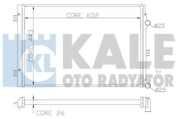 KALE OTO RADYATÖR 367600 Радиатор, охлаждение двигателя для AUDI TT (Ауди Тт) KALE OTO RADYATÖR 367600 Радиатор, охлаждение двигателя для AUDI TT (Ауди Тт)