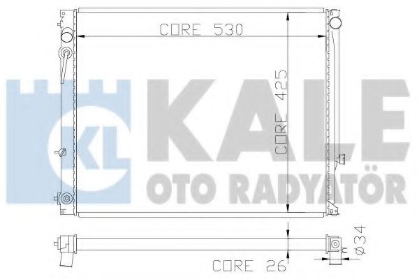 KALE OTO RADYATÖR 368500 Радиатор, охлаждение двигателя для PEUGEOT (Пежо) KALE OTO RADYATÖR 368500 Радиатор, охлаждение двигателя для PEUGEOT (Пежо)