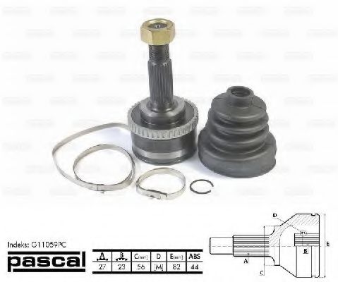 PASCAL G11059PC Шарнирный комплект, приводной вал со стороны колеса для NISSAN (Ниссан) PASCAL G11059PC Шарнирный комплект, приводной вал со стороны колеса для NISSAN (Ниссан)