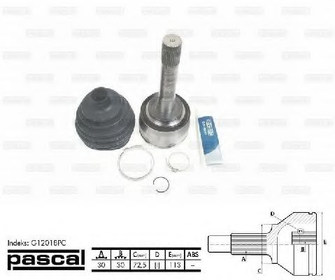 PASCAL G12018PC Шарнирный комплект, приводной вал со стороны колеса для TOYOTA PRADO (Тойота/тоета Прадо) PASCAL G12018PC Шарнирный комплект, приводной вал со стороны колеса для TOYOTA PRADO (Тойота/тоета Прадо)