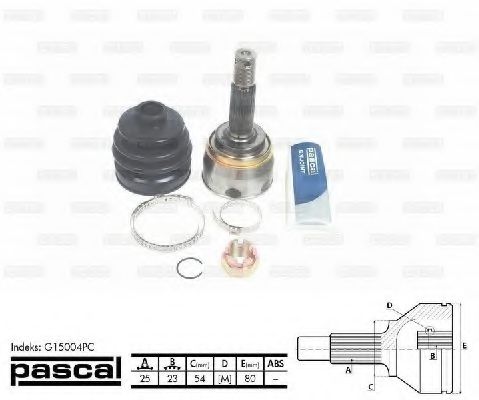 PASCAL G15004PC Шарнирный комплект, приводной вал со стороны колеса для MITSUBISHI ETERNA IV (Митсубиши/митсубиси Этэрна иv) PASCAL G15004PC Шарнирный комплект, приводной вал со стороны колеса для MITSUBISHI ETERNA IV (Митсубиши/митсубиси Этэрна иv)