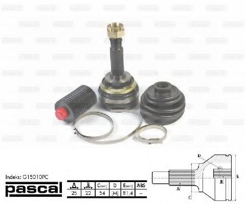 PASCAL G15010PC Шарнирный комплект, приводной вал со стороны колеса для MITSUBISHI ETERNA IV (Митсубиши/митсубиси Этэрна иv) PASCAL G15010PC Шарнирный комплект, приводной вал со стороны колеса для MITSUBISHI ETERNA IV (Митсубиши/митсубиси Этэрна иv)