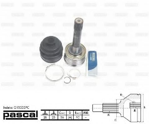 PASCAL G15033PC Шарнирный комплект, приводной вал со стороны колеса для MITSUBISHI PAJERO/SHOGUN (Митсубиши/митсубиси Пажэро/шогун) PASCAL G15033PC Шарнирный комплект, приводной вал со стороны колеса для MITSUBISHI PAJERO/SHOGUN (Митсубиши/митсубиси Пажэро/шогун)
