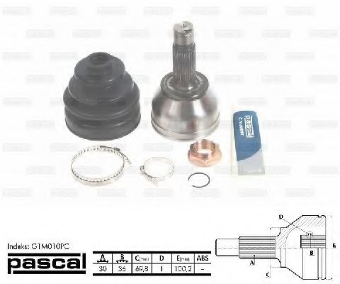 PASCAL G1M010PC Шарнирный комплект, приводной вал со стороны колеса для MERCEDES-BENZ VITO / MIXTO (Мэрcэдэс-бэнз Вито / миxто) PASCAL G1M010PC Шарнирный комплект, приводной вал со стороны колеса для MERCEDES-BENZ VITO / MIXTO (Мэрcэдэс-бэнз Вито / миxто)