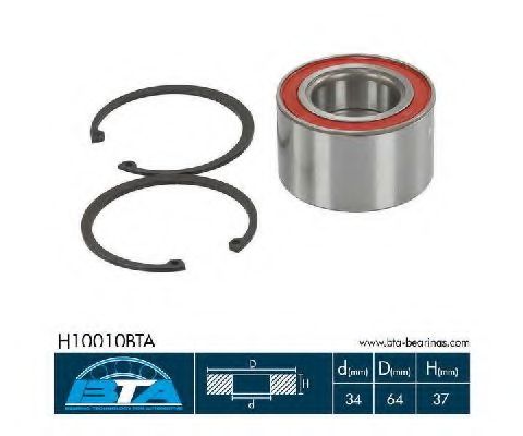 BTA H10010BTA Комплект подшипника ступицы колеса передний мост для OPEL (Опель) BTA H10010BTA Комплект подшипника ступицы колеса передний мост для OPEL (Опель)