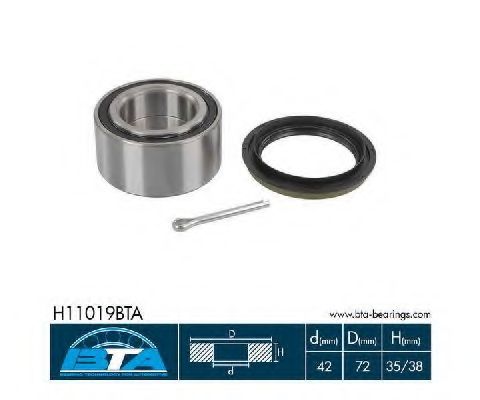 BTA H11019BTA Комплект подшипника ступицы колеса передний мост для NISSAN PRIMERA (Ниссан Примера) BTA H11019BTA Комплект подшипника ступицы колеса передний мост для NISSAN PRIMERA (Ниссан Примера)