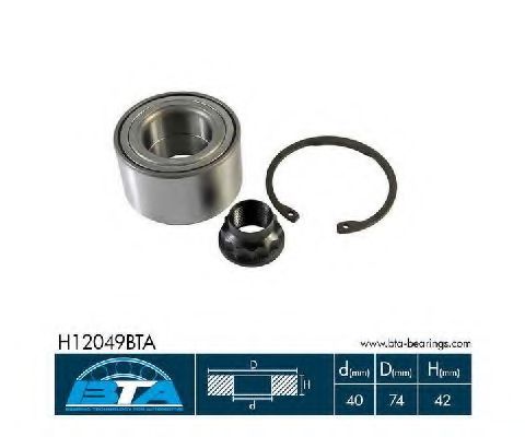 BTA H12049BTA Комплект подшипника ступицы колеса для TOYOTA (Тойота/тоета) BTA H12049BTA Комплект подшипника ступицы колеса для TOYOTA (Тойота/тоета)