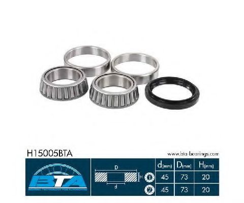 BTA H15005BTA Комплект подшипника ступицы колеса для MITSUBISHI COLT/RODEO (Митсубиши/митсубиси Cолт/родэо) BTA H15005BTA Комплект подшипника ступицы колеса для MITSUBISHI COLT/RODEO (Митсубиши/митсубиси Cолт/родэо)