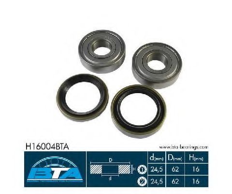 BTA H16004BTA Комплект подшипника ступицы колеса для DAIHATSU CUORE I (Дайхатсу Cуорэ и) BTA H16004BTA Комплект подшипника ступицы колеса для DAIHATSU CUORE I (Дайхатсу Cуорэ и)