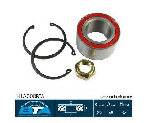 BTA H1A000BTA Комплект подшипника ступицы колеса передний мост для AUDI 80 (Ауди 80) BTA H1A000BTA Комплект подшипника ступицы колеса передний мост для AUDI 80 (Ауди 80)