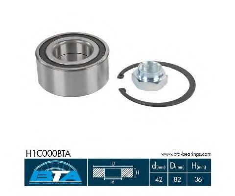 BTA H1C000BTA Комплект подшипника ступицы колеса передний мост для PEUGEOT (Пежо) BTA H1C000BTA Комплект подшипника ступицы колеса передний мост для PEUGEOT (Пежо)