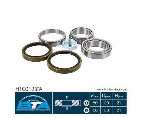 BTA H1C012BTA Комплект подшипника ступицы колеса передний мост для FIAT DUCATO (Фиат Дукато) BTA H1C012BTA Комплект подшипника ступицы колеса передний мост для FIAT DUCATO (Фиат Дукато)