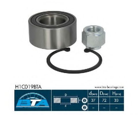 BTA H1C019BTA Комплект подшипника ступицы колеса передний мост для CITROëN (Cитроëн) BTA H1C019BTA Комплект подшипника ступицы колеса передний мост для CITROëN (Cитроëн)