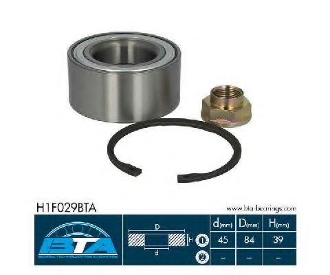 BTA H1F029BTA Комплект подшипника ступицы колеса передний мост для SUZUKI (Сузуки) BTA H1F029BTA Комплект подшипника ступицы колеса передний мост для SUZUKI (Сузуки)