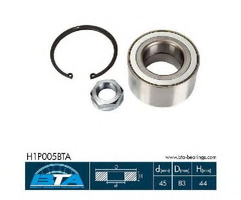 BTA H1P005BTA Комплект подшипника ступицы колеса передний мост для PEUGEOT (Пежо) BTA H1P005BTA Комплект подшипника ступицы колеса передний мост для PEUGEOT (Пежо)