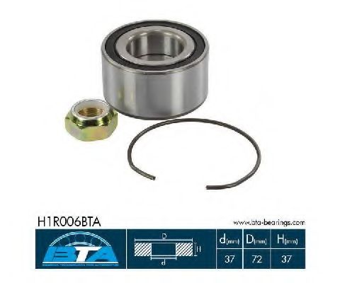 BTA H1R006BTA Комплект подшипника ступицы колеса передний мост для RENAULT (Рено) BTA H1R006BTA Комплект подшипника ступицы колеса передний мост для RENAULT (Рено)
