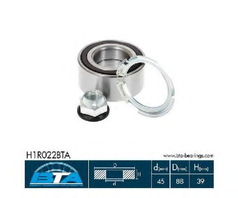 BTA H1R022BTA Комплект подшипника ступицы колеса передний мост для RENAULT (Рено) BTA H1R022BTA Комплект подшипника ступицы колеса передний мост для RENAULT (Рено)