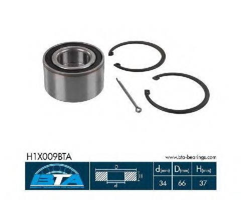 BTA H1X009BTA Комплект подшипника ступицы колеса передний мост для OPEL (Опель) BTA H1X009BTA Комплект подшипника ступицы колеса передний мост для OPEL (Опель)