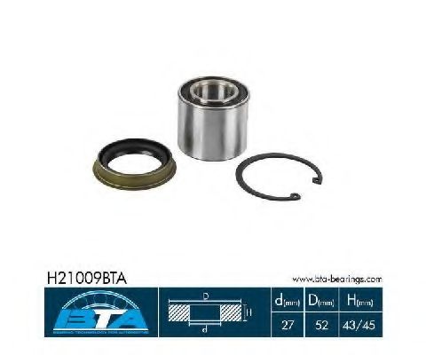 BTA H21009BTA Комплект подшипника ступицы колеса 
