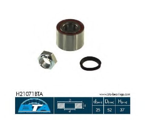 BTA H21071BTA Комплект подшипника ступицы колеса для PEUGEOT (Пежо) BTA H21071BTA Комплект подшипника ступицы колеса для PEUGEOT (Пежо)