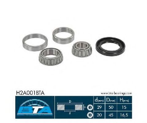 BTA H2A001BTA Комплект подшипника ступицы колеса задний мост для AUDI (Ауди) BTA H2A001BTA Комплект подшипника ступицы колеса задний мост для AUDI (Ауди)