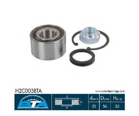 BTA H2C003BTA Комплект подшипника ступицы колеса для CITROëN (Cитроëн) BTA H2C003BTA Комплект подшипника ступицы колеса для CITROëN (Cитроëн)