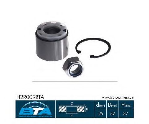 BTA H2R009BTA Комплект подшипника ступицы колеса задний мост для RENAULT (Рено) BTA H2R009BTA Комплект подшипника ступицы колеса задний мост для RENAULT (Рено)