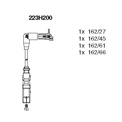 BREMI 223H200 Комплект проводов зажигания для AUDI A3 (Ауди А3) BREMI 223H200 Комплект проводов зажигания для AUDI A3 (Ауди А3)