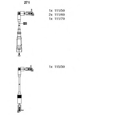 BREMI 271 Комплект проводов зажигания для VOLKSWAGEN POLO (Фольксваген Поло) BREMI 271 Комплект проводов зажигания для VOLKSWAGEN POLO (Фольксваген Поло)