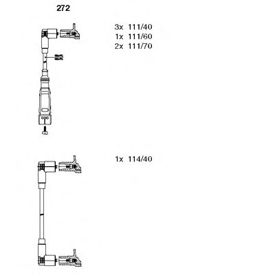 BREMI 272 Комплект проводов зажигания для VOLKSWAGEN LT 28-35 I (Фольксваген Лт 28-35 и) BREMI 272 Комплект проводов зажигания для VOLKSWAGEN LT 28-35 I (Фольксваген Лт 28-35 и)