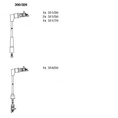 BREMI 300/326 Комплект проводов зажигания для MAZDA 626 II (Мазда 626 2) BREMI 300/326 Комплект проводов зажигания для MAZDA 626 II (Мазда 626 2)