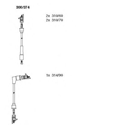 BREMI 300/374 Комплект проводов зажигания для OPEL CORSA A (Опель Cорса а) BREMI 300/374 Комплект проводов зажигания для OPEL CORSA A (Опель Cорса а)
