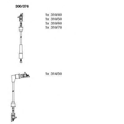 BREMI 300/376 Комплект проводов зажигания для OPEL MANTA B CC (Опель Манта б cc) BREMI 300/376 Комплект проводов зажигания для OPEL MANTA B CC (Опель Манта б cc)