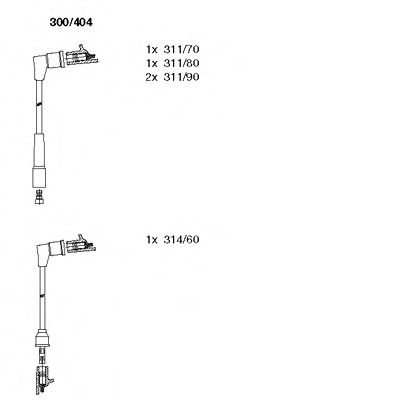 BREMI 300/404 Комплект проводов зажигания для MITSUBISHI COLT II (Митсубиши/митсубиси Cолт 2) BREMI 300/404 Комплект проводов зажигания для MITSUBISHI COLT II (Митсубиши/митсубиси Cолт 2)