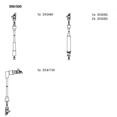 BREMI 300/530 Комплект проводов зажигания для OPEL OMEGA A (Опель Омэга а) BREMI 300/530 Комплект проводов зажигания для OPEL OMEGA A (Опель Омэга а)