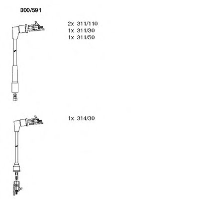 BREMI 300/591 Комплект проводов зажигания для SUBARU (Субару) BREMI 300/591 Комплект проводов зажигания для SUBARU (Субару)