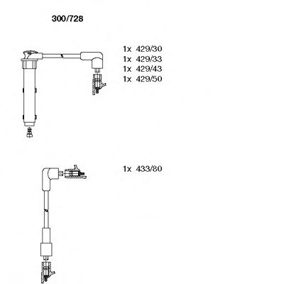 BREMI 300/728 Комплект проводов зажигания для ROVER 400 (Ровер 400) BREMI 300/728 Комплект проводов зажигания для ROVER 400 (Ровер 400)