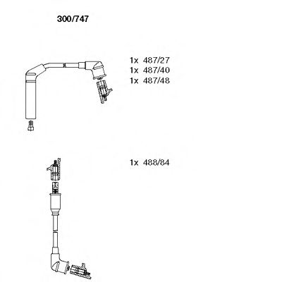 BREMI 300/747 Комплект проводов зажигания для SUBARU (Субару) BREMI 300/747 Комплект проводов зажигания для SUBARU (Субару)