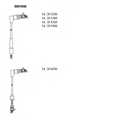 BREMI 300/946 Комплект проводов зажигания для SKODA (Шкода) BREMI 300/946 Комплект проводов зажигания для SKODA (Шкода)