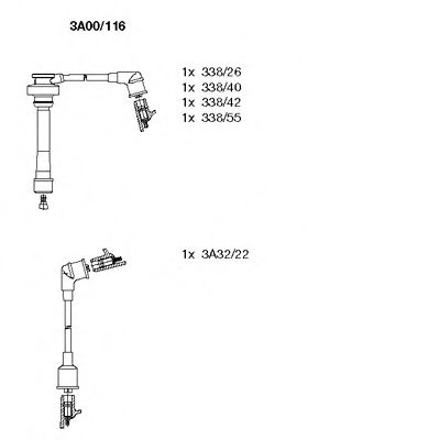 BREMI 3A00/116 Комплект проводов зажигания для MITSUBISHI COLT/RODEO (Митсубиши/митсубиси Cолт/родэо) BREMI 3A00/116 Комплект проводов зажигания для MITSUBISHI COLT/RODEO (Митсубиши/митсубиси Cолт/родэо)