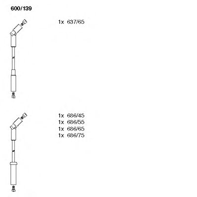 BREMI 600/139 Комплект проводов зажигания для CITROËN XM (CитроËн Хм) BREMI 600/139 Комплект проводов зажигания для CITROËN XM (CитроËн Хм)