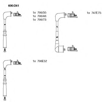 BREMI 600/241 Комплект проводов зажигания для MAZDA 626 III (Мазда 626 3) BREMI 600/241 Комплект проводов зажигания для MAZDA 626 III (Мазда 626 3)