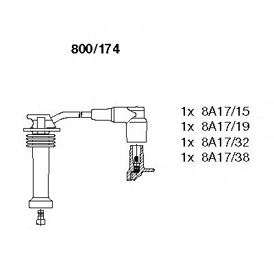 BREMI 800/174 Комплект проводов зажигания для FORD (Форд) BREMI 800/174 Комплект проводов зажигания для FORD (Форд)