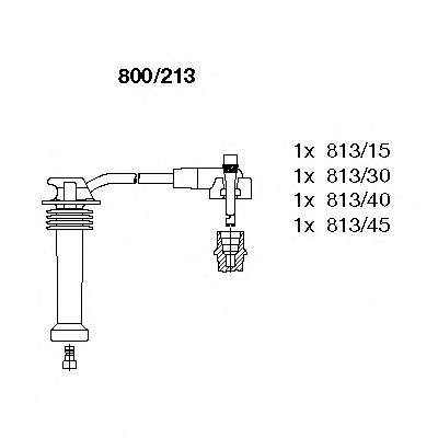 BREMI 800/213 Комплект проводов зажигания для FORD MONDEO II (Форд Мондео 2) BREMI 800/213 Комплект проводов зажигания для FORD MONDEO II (Форд Мондео 2)