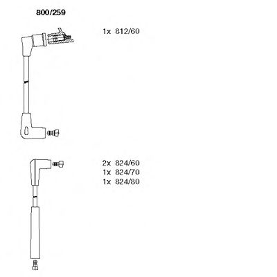 BREMI 800/259 Комплект проводов зажигания для FORD GRANADA I (Форд Гранада и) BREMI 800/259 Комплект проводов зажигания для FORD GRANADA I (Форд Гранада и)